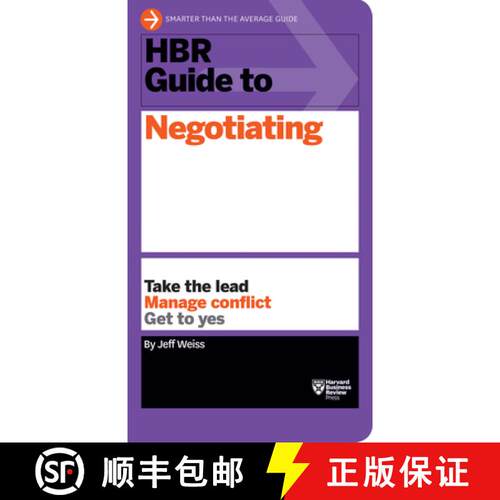 【3-4周达】HBR Guide to Negotiating (HBR Guide Series) [9781633690769]
