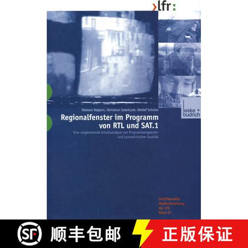 【3-4周达】Regionalfenster im Programm von RTL und SAT.1 : Eine vergleichende Inhaltsanalyse von Prog... [9783810029355]