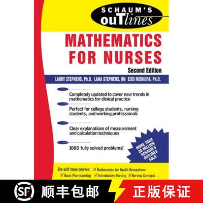 【3-4周达】Schaum's Outline of Mathematics for Nurses: Theory and Problems of Mathematics for Nurses [9780071400220]