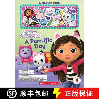 【3-4周达】Purr-Ific Day in the Dollhouse (Gabby's Dollhouse Magnet Book) [9781546139126]
