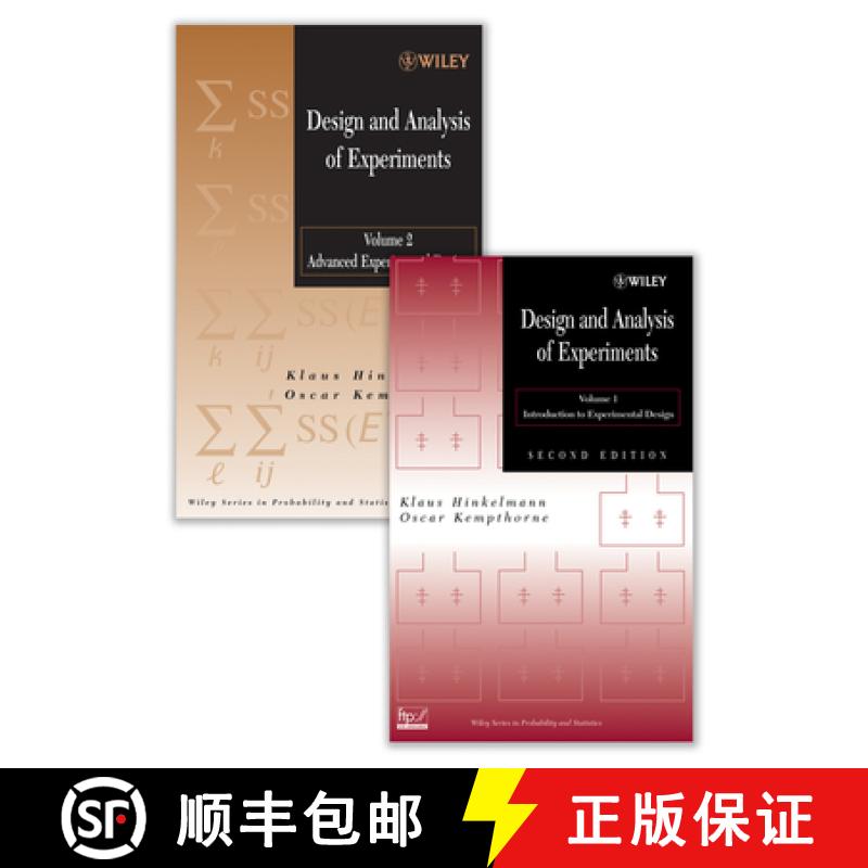 【3-4周达】Design And Analysis Of Experiments Set [Wiley统计学] [9780470385517]