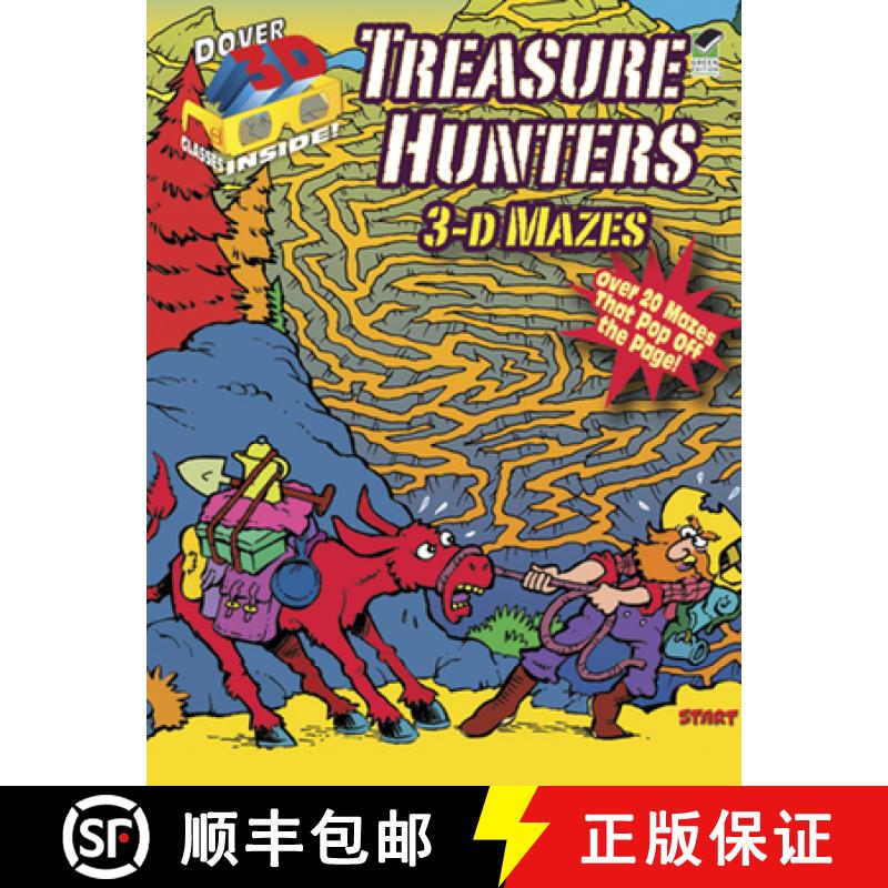 预订 3-D Mazes--Treasure Hunters [9780486490182]