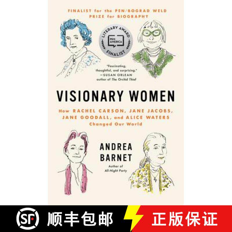 【3-4周达】Visionary Women: How Rachel Carson, Jane Jacobs, Jane Goodall, and Alice Waters Changed Ou... [9780062310736]