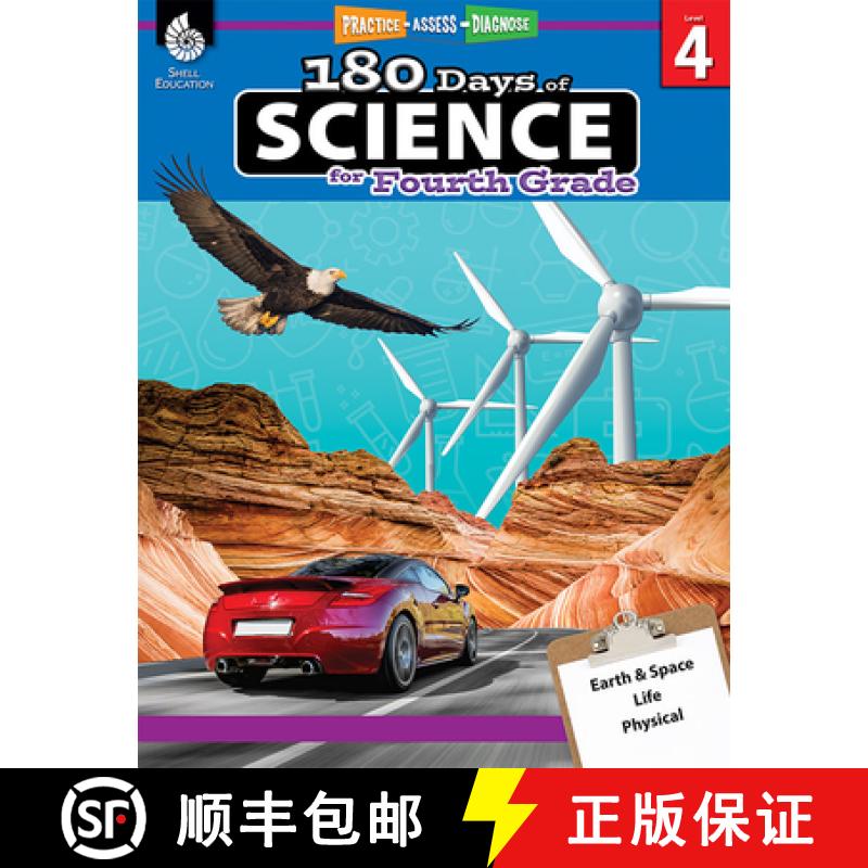 【3-4周达】180 Days of Science for Fourth Grade : Practice, Assess, Diagnose [9781425814106]