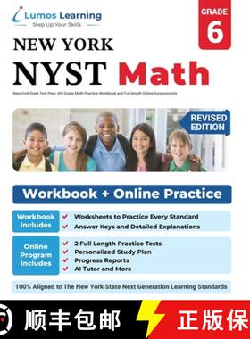 【3-4周达】New York State Test Prep: 6th Grade Math Practice Workbook and Full-length Online Assessme... [9781946795144]