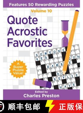 预订 Quote Acrostic Favorites: Features 50 Rewarding Puzzles [9781734048377]