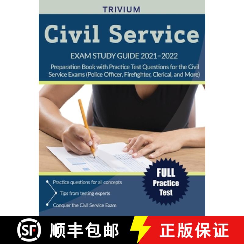 【2-3周达】Civil Service Exam Study Guide 2021-2022: Preparation Book with Practice Test Questions fo... [9781635308877]