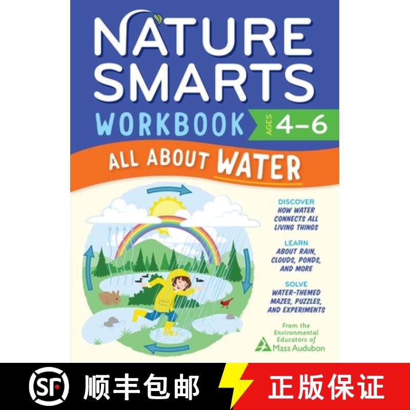 【3-4周达】Nature Smarts Workbook: All about Water (Ages 4-6) [9781635867800]
