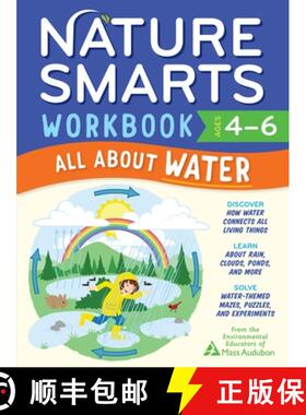 【3-4周达】Nature Smarts Workbook: All about Water (Ages 4-6) [9781635867800]