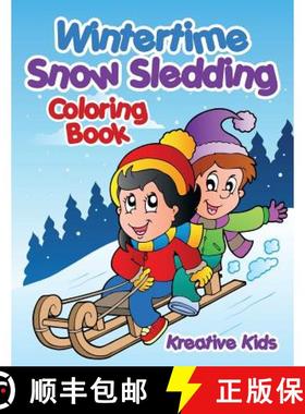【3-4周达】Wintertime Snow Sledding Coloring Book [9781683775256]