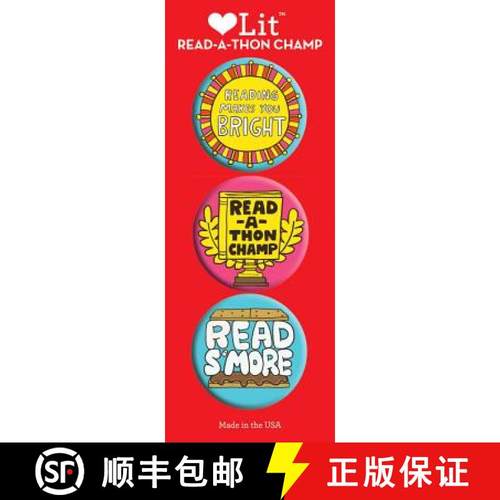 【3-4周达】Read-A-Thon 3-Button Assortment [9781423651918]