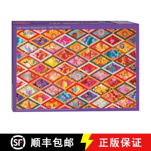 【3-4周达】Kaffe Fassett's Diamond Quilt Jigsaw Puzzle for Adults: 1000 Pieces, Dimensions 29.5 X 19.5 [9781644031797]