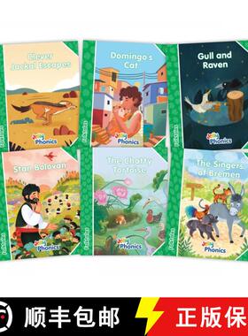 【3-4周达】Jolly Phonics Folktales Green Readers (Level 3) Complete Set (1-6): in Precursive Letters ... [9781835821664]