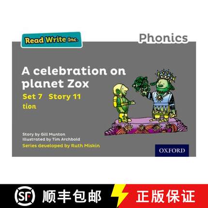 【3-4周达】Read Write Inc. Phonics: A Celebration on Planet Zox (Grey Set 7 Storybook 11) [9780198372363]