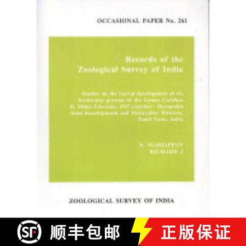 预订 Studies on the Larval Development of Six Freshwater Prawns of the Genus [9788181711410]