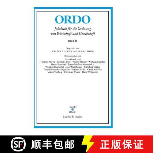 【3-4周达】精装 ORDO 61 – Jahrbuch für die Ordnung von Wirtschaft und Gesellschaft [9783828205239]