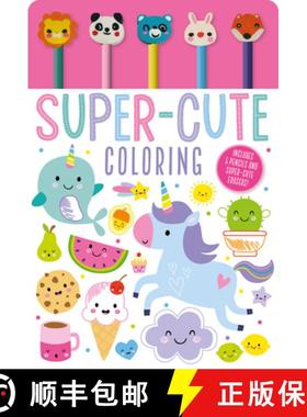 预订 Super-Cute Coloring [With Pens/Pencils and Eraser] [9781789474466]