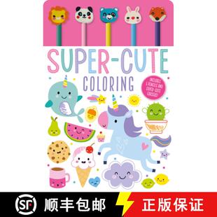 【3-4周达】Super-Cute Coloring [With Pens/Pencils and Eraser] [9781789474466]