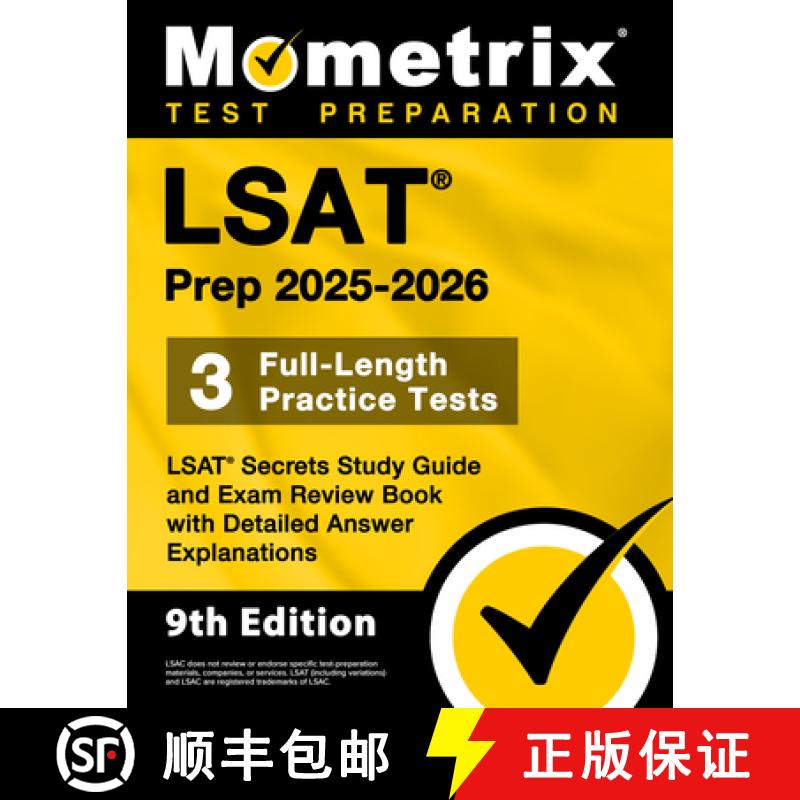【3-4周达】LSAT Prep 2025-2026 - 3 Full-Length Practice Tests, LSAT Secrets Study Guide and Exam Revi... [9781516727506]