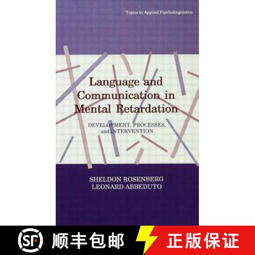 【3-4周达】精装 Language and Communication in Mental Retardation: Development, Processes, and interve... [9780805803020]