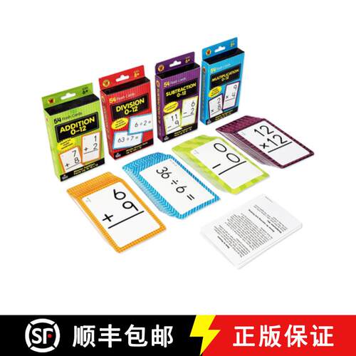 【3-4周达】Brighter Child Math Flash Card Set - 4 Sets of Cards [9781483860060]
