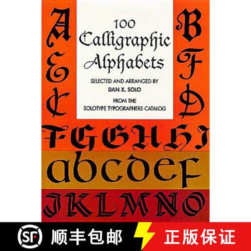 【3-4周达】100 Calligraphic Alphabets [9780486297989]