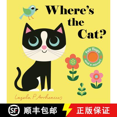 【3-4周达】Where's the Cat?: (An Interactive, Sensory Lift-the-Flap Book with Felt Flaps and a Mirror... [9781536229844]