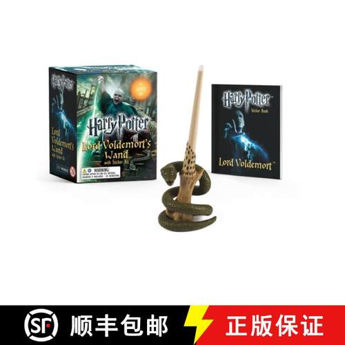 【3-4周达】Harry Potter Lord Voldemort's Wand with Sticker Kit [With Book(s) and 8-Inch Light-Up Repl... [9780762452415]