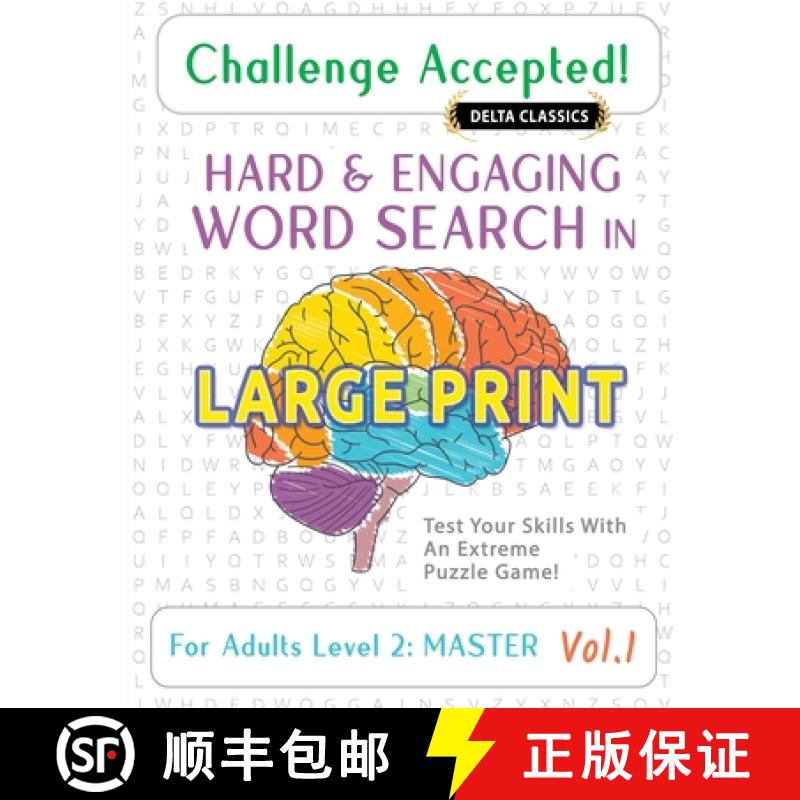 【3-4周达】Challenge Accepted! - Hard and Engaging Word Search in Large Print for Adults Level 2: Mas... [9798349029479]
