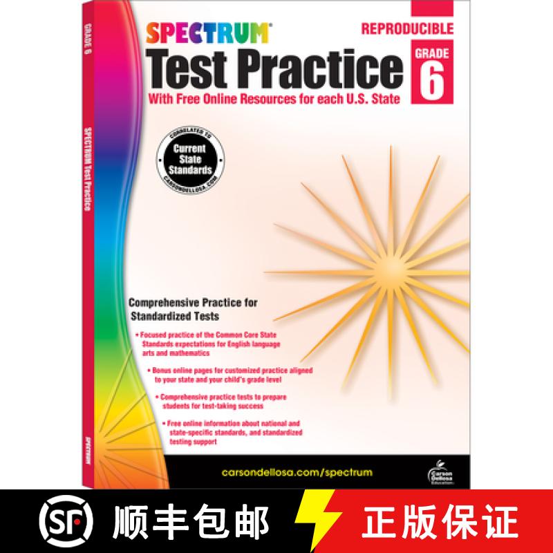 【3-4周达】Spectrum Test Practice, Grade 6: Volume 66 [9781620575987]