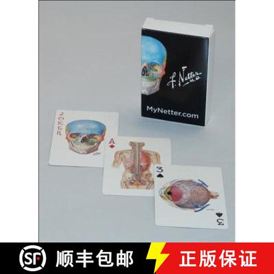 【3-4周达】Netter Playing Cards : Netter's Anatomy Art Card Deck (Single Pack) [9780323553797]