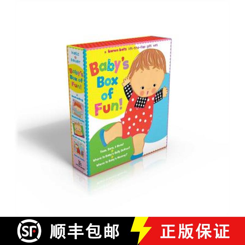 【3-4周达】Baby's Box of Fun: A Karen Katz Lift-The-Flap Gift Set: Toes, Ears, & Nose!/Where Is Baby'... [9780689038624]