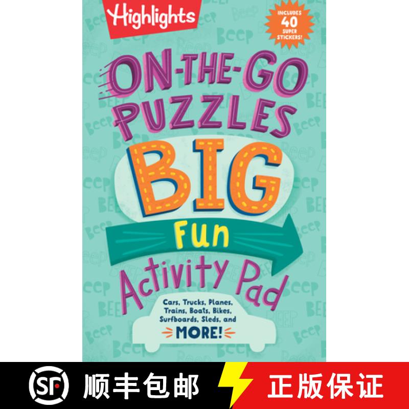 预订 On-the-Go Puzzles Big Fun Activity Pad: Kids Travel Activity Pad with Over 90 Puzzles and 40 Sti... [9781644726792]