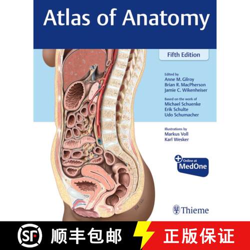 【3-4周达】精装 Atlas of Anatomy [9781684206650]