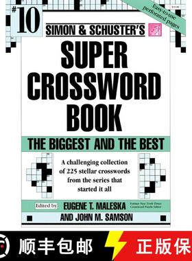 现货 Simon & Schuster Super Crossword Puzzle Book #10: Volume 10 [9780684843650]