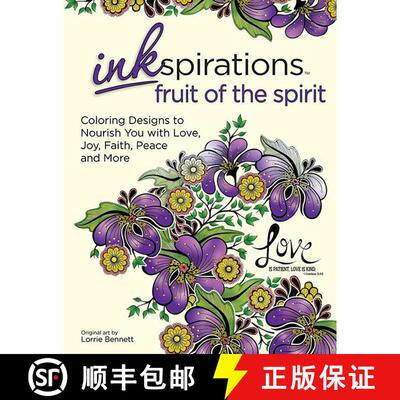 【3-4周达】Inkspirations Fruit of the Spirit: Coloring Designs to Nourish You with Love, Joy, Faith, ... [9780757319587]