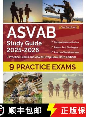 【3-4周达】ASVAB Study Guide 2025-2026: 9 Practice Exams and ASVAB Prep Book [15th Edition] [9781637750353]