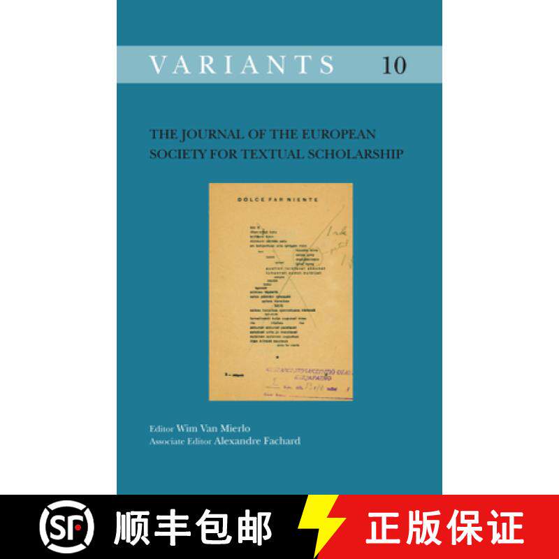 预订 The Journal of the European Society for Textual Scholarship [9789042036321]