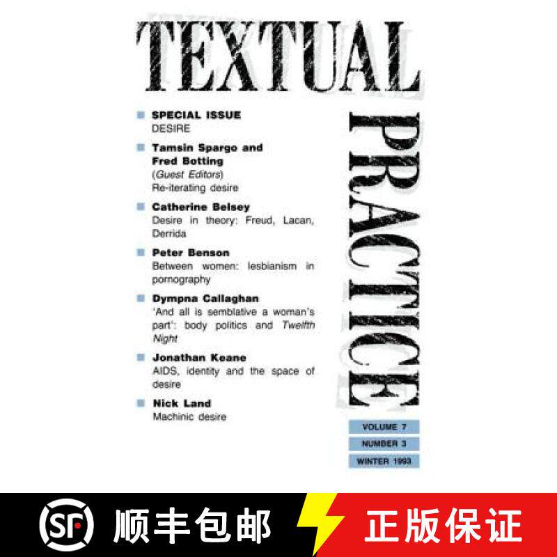 【3-4周达】Textual Practice: Volume 7, Issue 3: Special Issue: Desire - Special Issue - Desire [9780415096577]