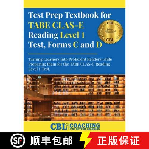 【3-4周达】Test Prep Textbook for TABE CLAS-E Reading  Level 1 Test-Forms C and D [9798348493899]