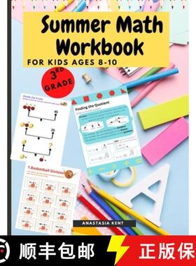 【3-4周达】Summer Math Workbook for kids Ages 8-10: Brain Challenging Math Activity Workbook 3rd Grad... [9781803530024]
