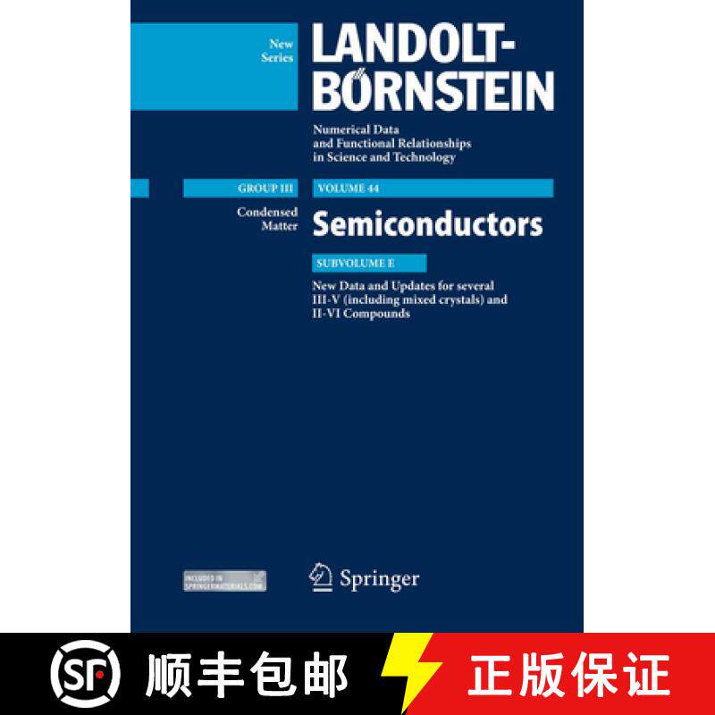 【3-4周达】New Data and Updates for Several III-V (Including Mixed Crystals) and II-VI Compounds: Con... [9783642234149]