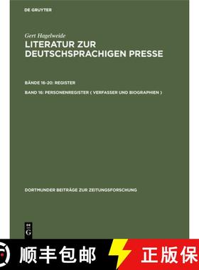 预订 Personenregister ( Verfasser und Biographien )：A - F [9783598234873]