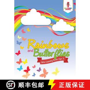 Girls 9780228205876 4周达 Age Book Coloring Butterflies and Rainbows