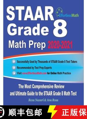 【3-4周达】STAAR Grade 8 Math Prep 2020-2021: The Most Comprehensive Review and Ultimate Guide to the... [9781646122141]