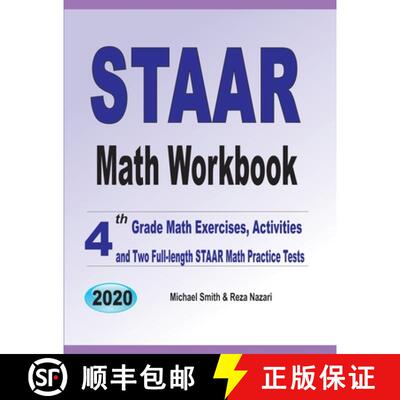 【3-4周达】STAAR Math Workbook:  4th Grade Math Exercises, Activities, and Two Full-Length STAAR Math... [9781646127085]