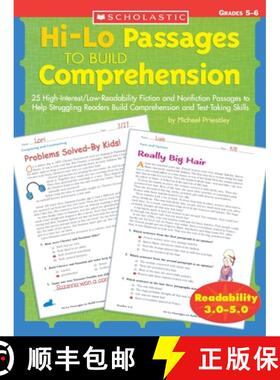 预订 Hi-Lo Passages to Build Comprehension: Grades 5?6: 25 High-Interest/Low Readability Fiction and ... [9780439548885]