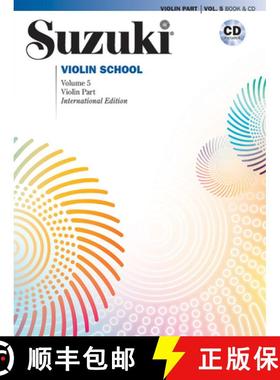 【3-4周达】Suzuki Violin School, Volume 5: Violin Part, Book & CD [9781470651657]