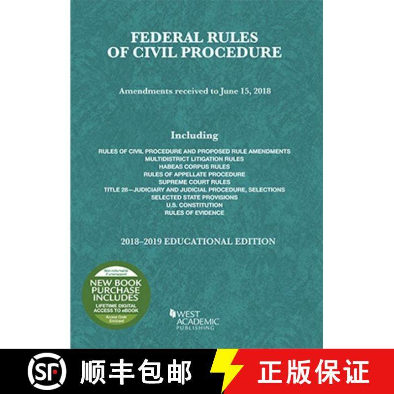 【3-4周达】Federal Rules of Civil Procedure, Educational Edition, 2018-2019 [9781640209343]
