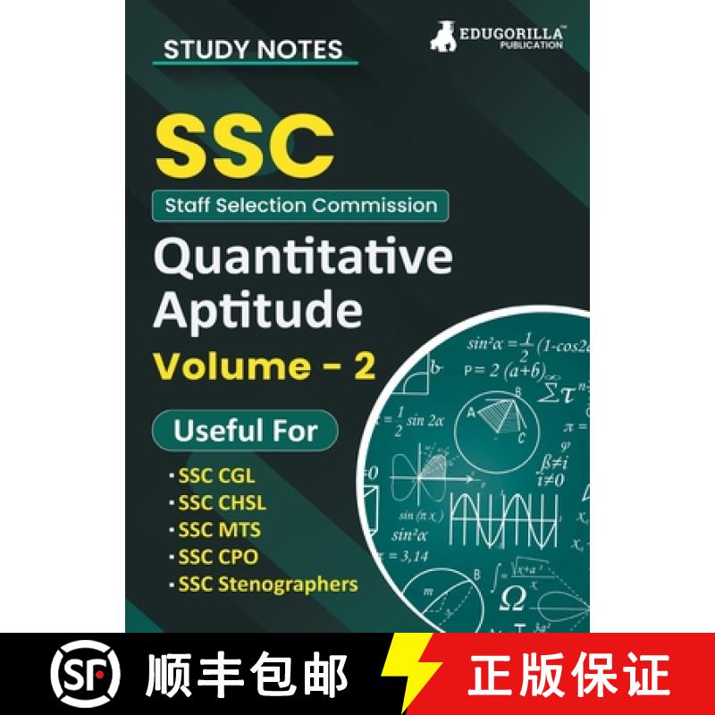 【4周达】Study Notes for Quantitative Aptitude (Vol 2) - Topicwise Notes for CGL, CHSL, SSC MTS, CPO ... [9789355566232]